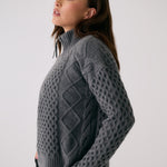 Lolë Camila 1/2 Zip Sweater in grey