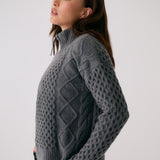 Lolë Camila 1/2 Zip Sweater in grey