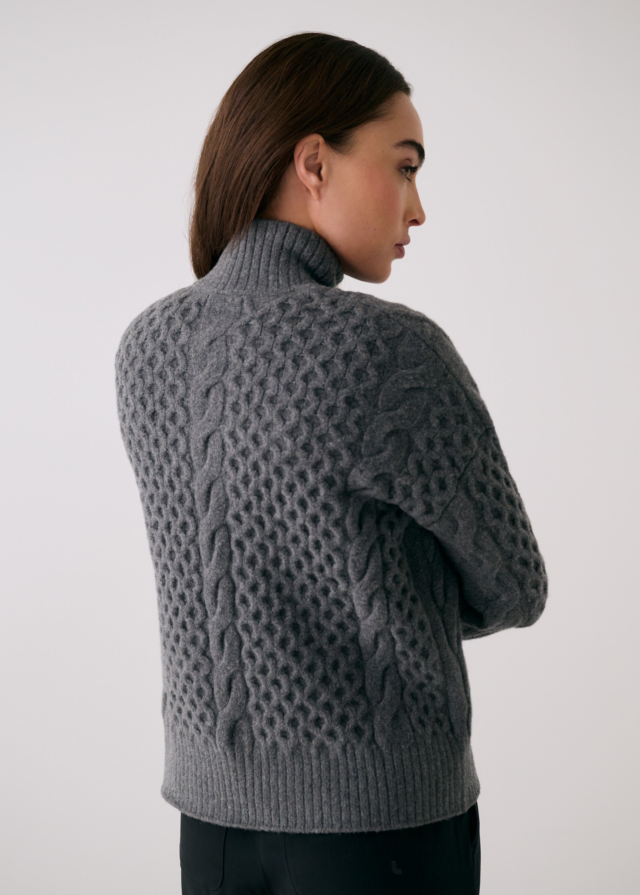 Lolë Camila 1/2 Zip Sweater in grey