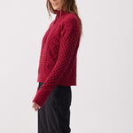 Lolë Camila 1/2 Zip Sweater in Garnet dark red