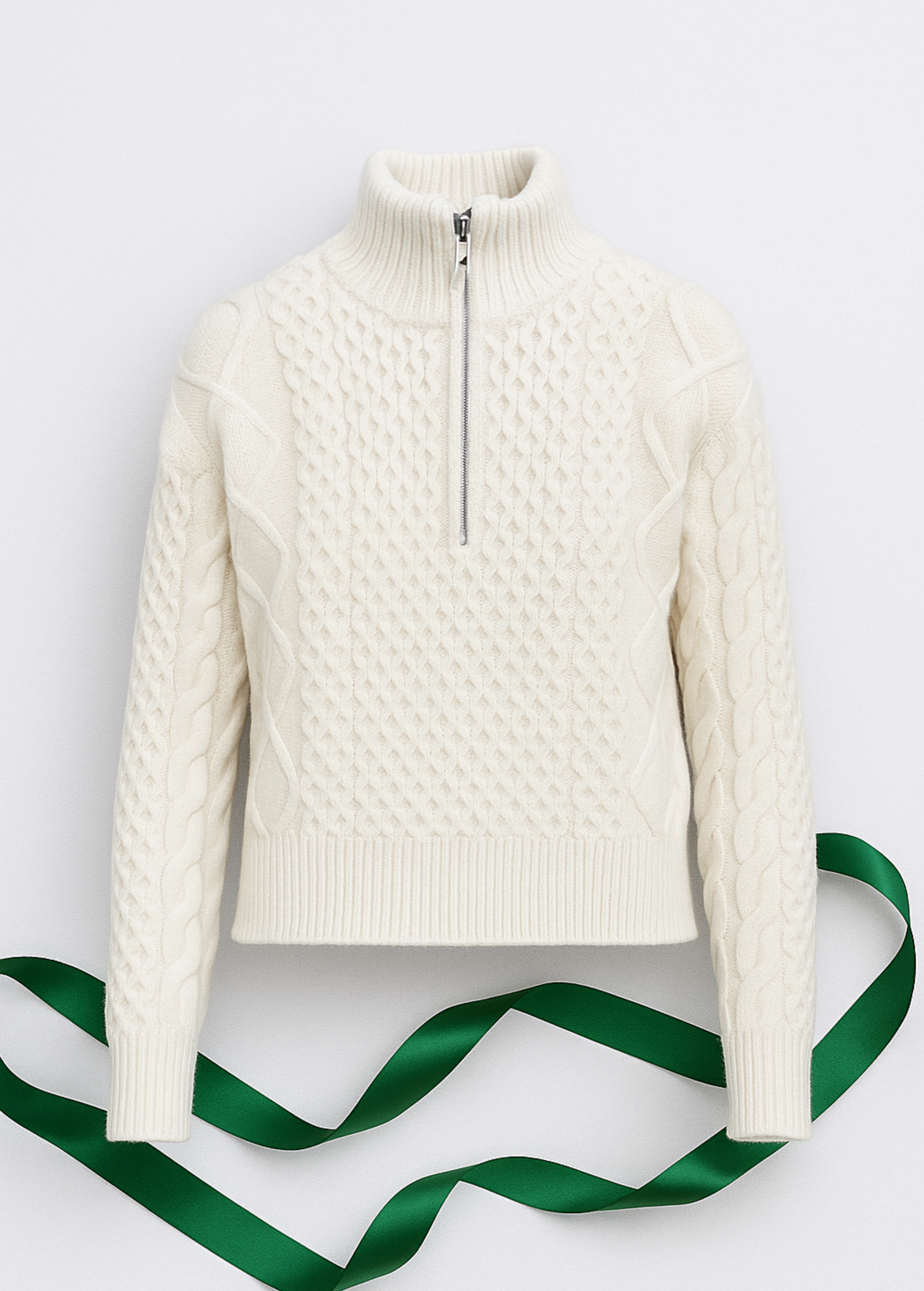 Lolë Camila 1/2 Zip Sweater in cream