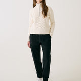 Lolë Camila 1/2 Zip Sweater in cream