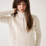 Lolë Camila 1/2 Zip Sweater in cream