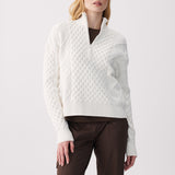 Lolë Camila 1/2 Zip Sweater in Birch cream