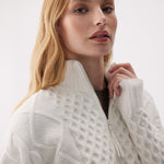 Lolë Camila 1/2 Zip Sweater in Birch cream