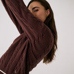 Lolë Camila V-Neck in mauve brown