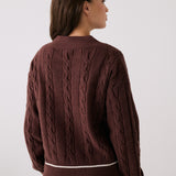 Lolë Camila V-Neck in mauve brown
