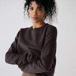 Lolë Icone Crew Neck Pullover in Java dark brown