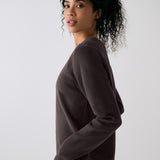 Lolë Icone Crew Neck Pullover in Java dark brown