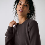Lolë Icone Crew Neck Pullover in Java dark brown
