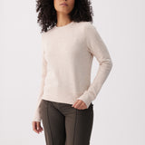 Lolë Icone Crew Neck Pullover in cream