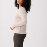Lolë Icone Crew Neck Pullover in cream