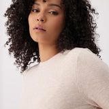 Lolë Icone Crew Neck Pullover in cream
