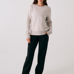 Lolë Icone Crew Neck Pullover in light grey