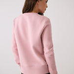 Lolë Icone Crew Neck Pullover in Ballerina blush pink