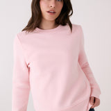 Lolë Icone Crew Neck Pullover in Sorbetta light pink