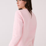 Lolë Icone Crew Neck Pullover in Sorbetta light pink