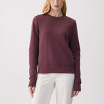 Lolë Icone Crew Neck Pullover in Mulberry plum