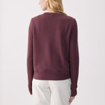 Lolë Icone Crew Neck Pullover in Mulberry plum