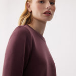 Lolë Icone Crew Neck Pullover in Mulberry plum