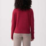 Lolë Icone Crew Neck Pullover in Garnet dark red