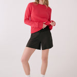 Lolë Icone Crew Neck Pullover in Poppy red
