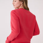 Lolë Icone Crew Neck Pullover in Poppy red