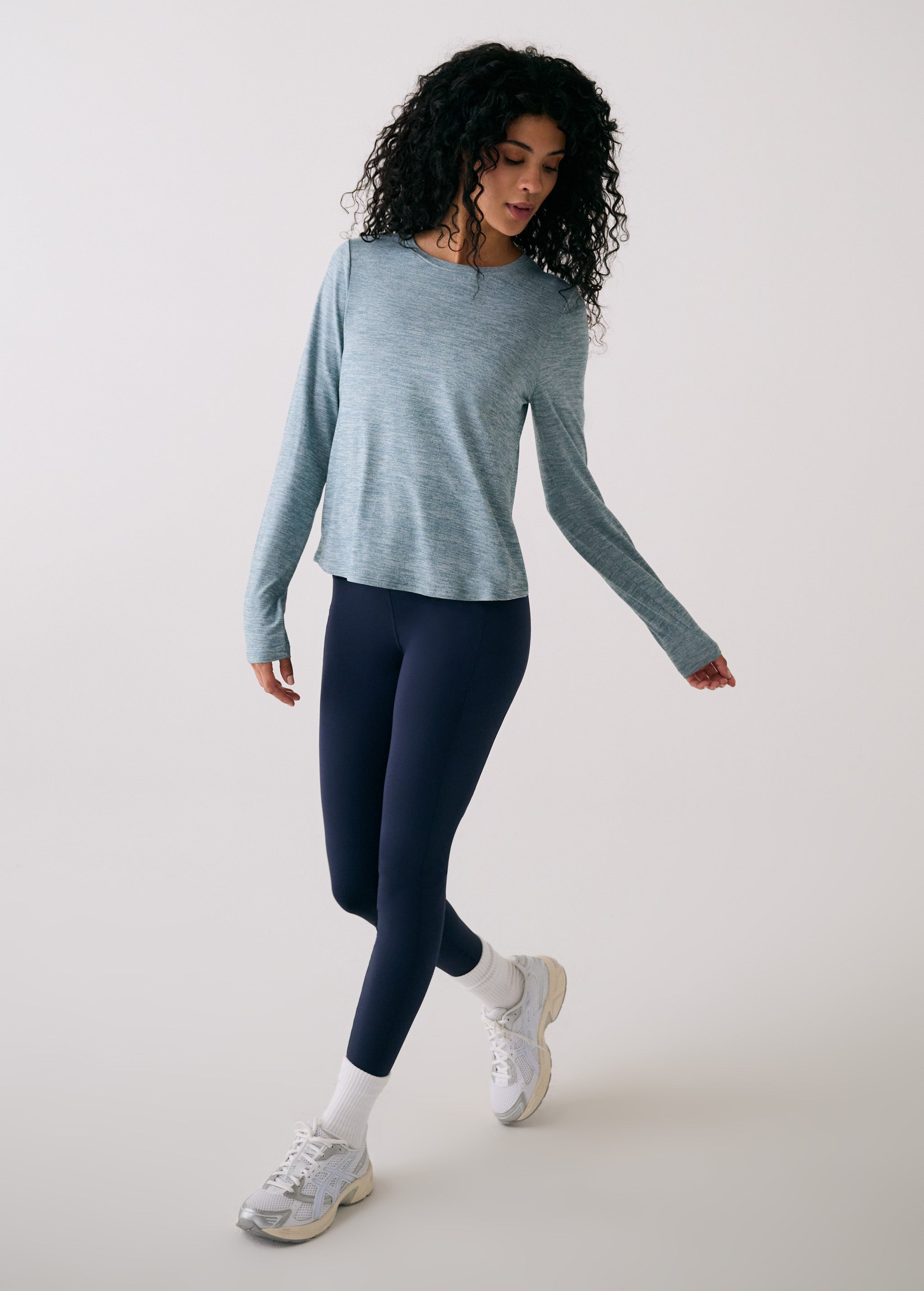 Lolë Vital Long Sleeves in dusty teal