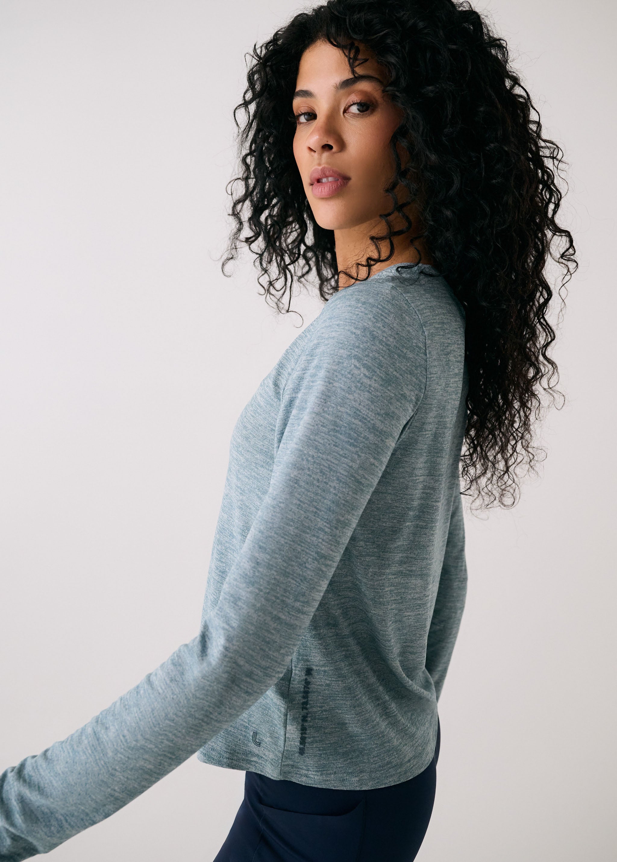 Lolë Vital Long Sleeves in dusty teal