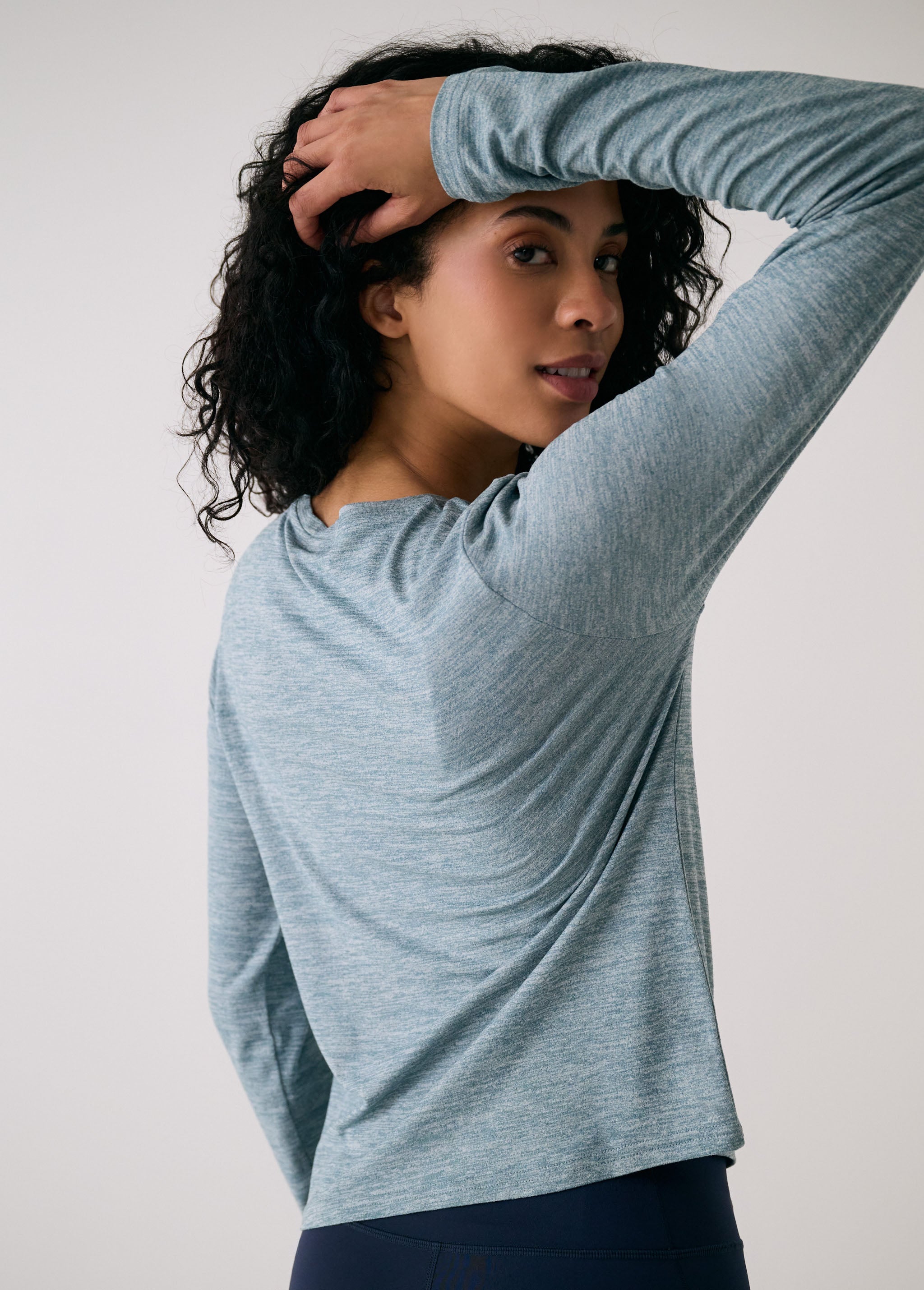 Lolë Vital Long Sleeves in dusty teal