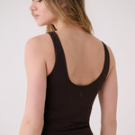 Lolë Serene Support Tank Top in Java dark brown