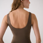 Lolë Serene Support Tank Top in Mocha olive brown