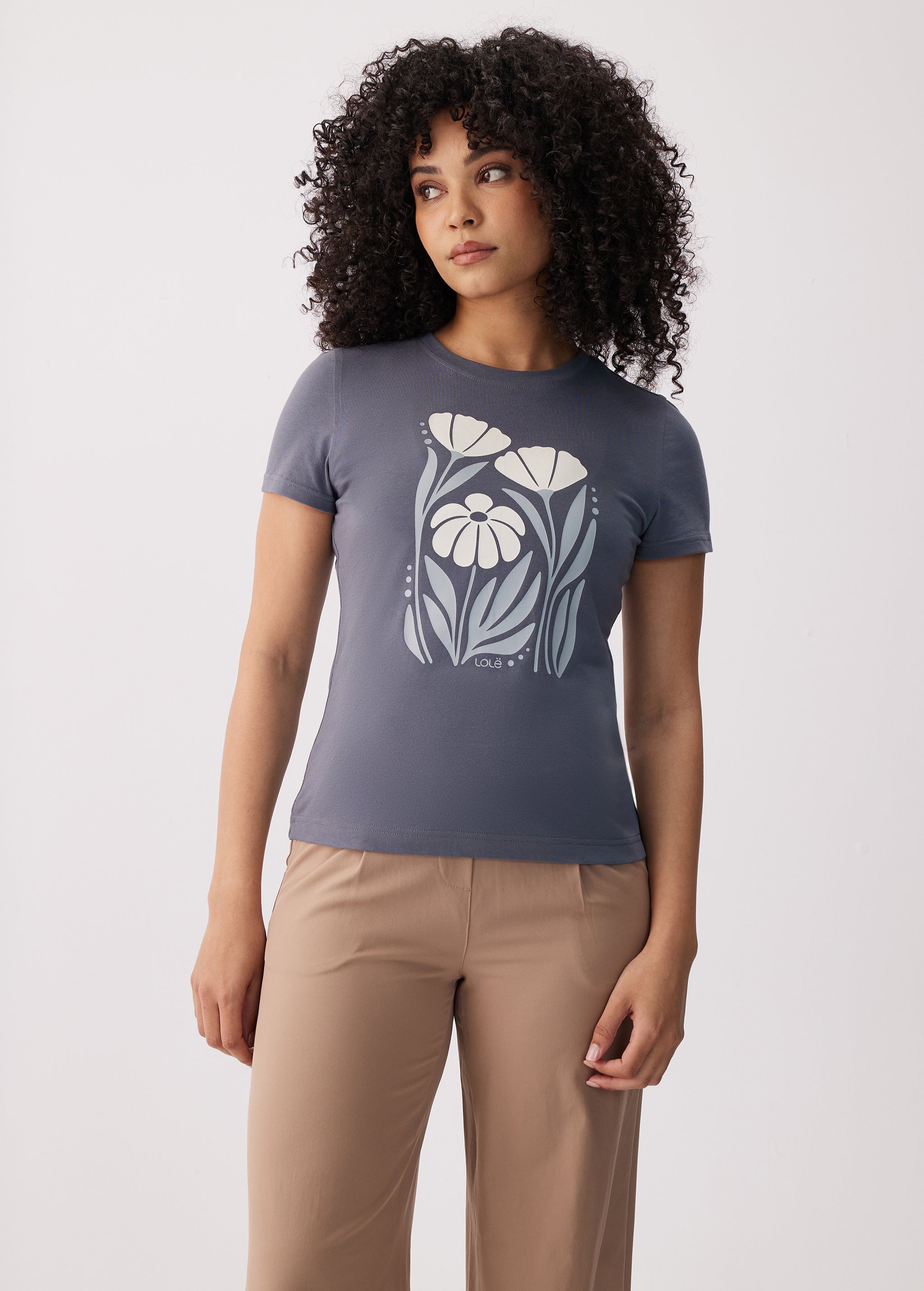 Lolë Laurier Logo T-shirt in blue