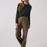 Lolë Olivie Tech Trousers in Mocha olive brown