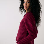 Lolë Verdun Polo Sweater in burgundy