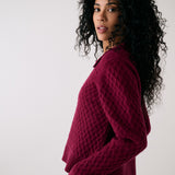 Lolë Verdun Polo Sweater in burgundy