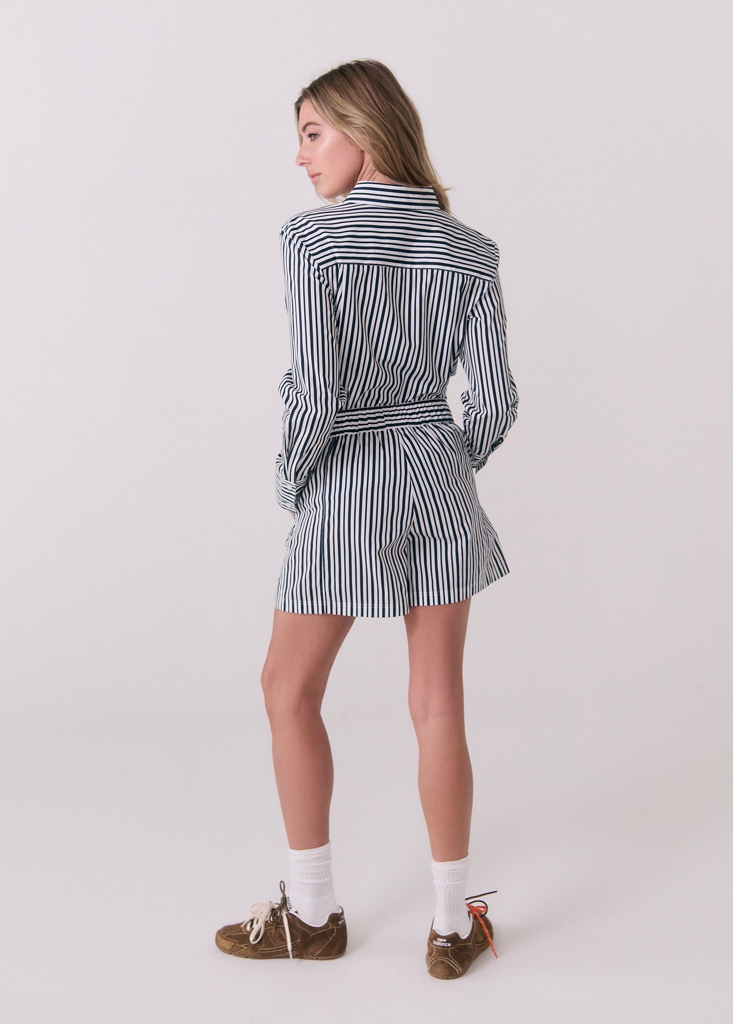 Lolë Cruise Shorts in navy stripe