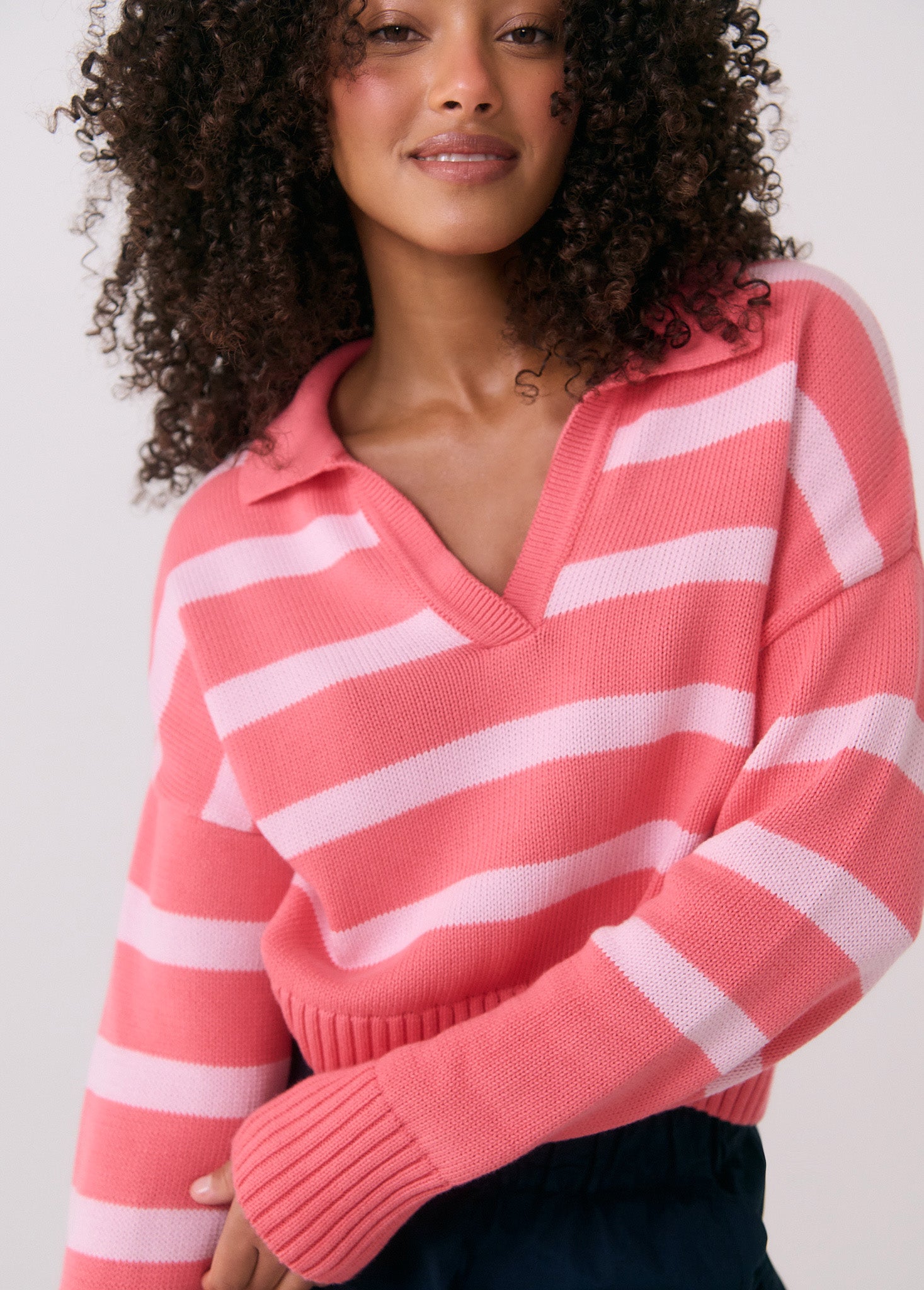 Lolë Club Polo Sweater in coral