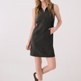 Lolë Olivie Shirt Dress in olive — a sporty take on a classic shirt dress