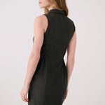 Lolë Olivie Shirt Dress in olive — a sporty take on a classic shirt dress