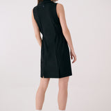 Lolë Olivie Shirt Dress in black — a sporty take on a classic shirt dress