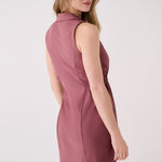 Lolë Olivie Shirt Dress in Mauveberry dusty rose — a sporty take on a classic shirt dress