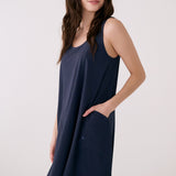 Lolë Olivie Swing Dress in Outerspace navy