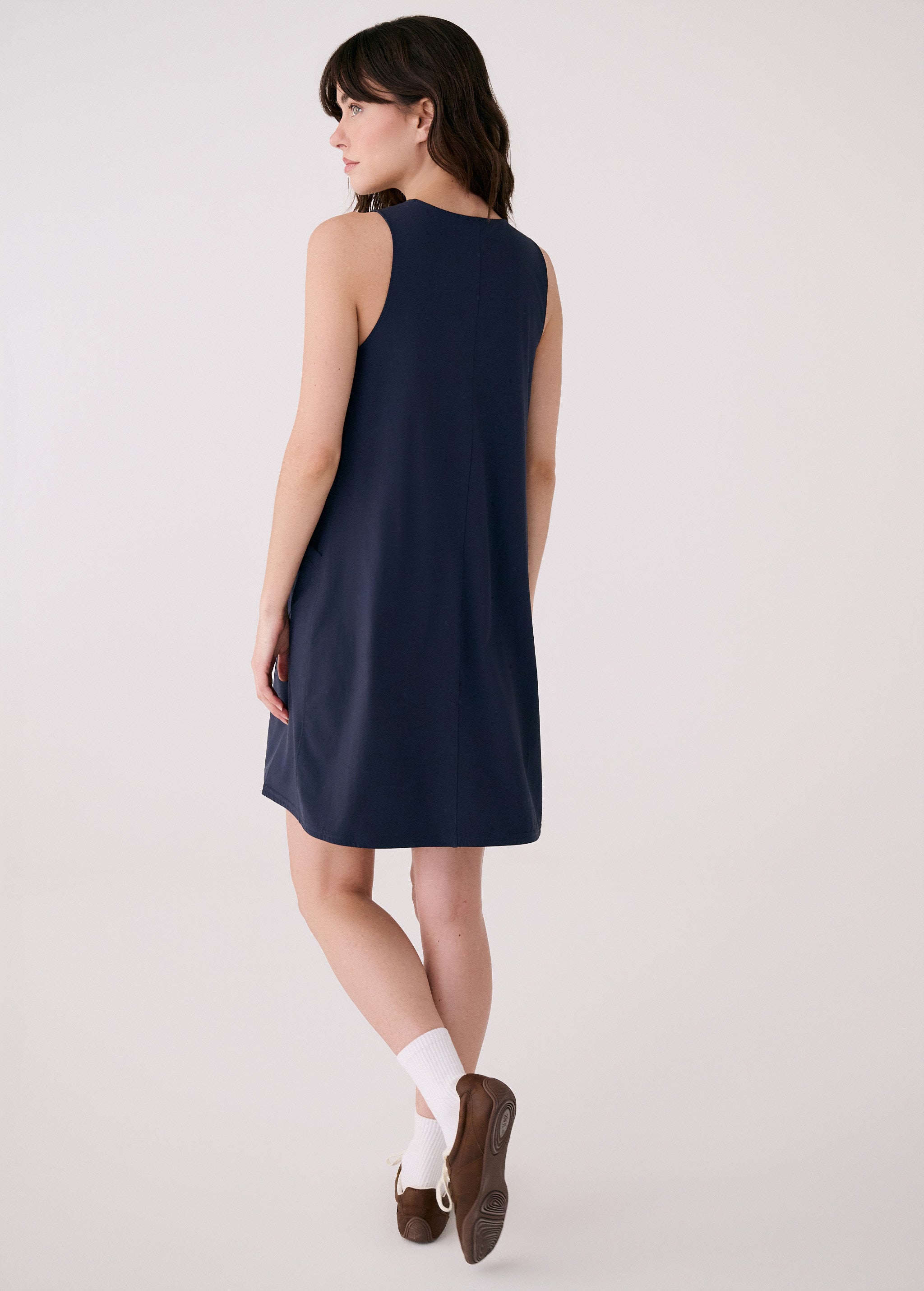 Lolë Olivie Swing Dress in Outerspace navy