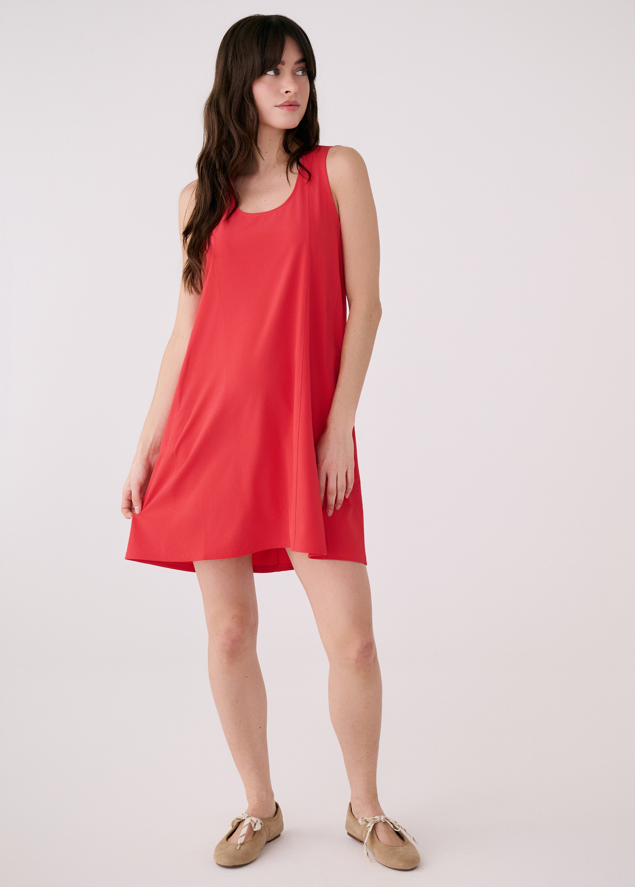 Lolë Olivie Swing Dress in Poppy red