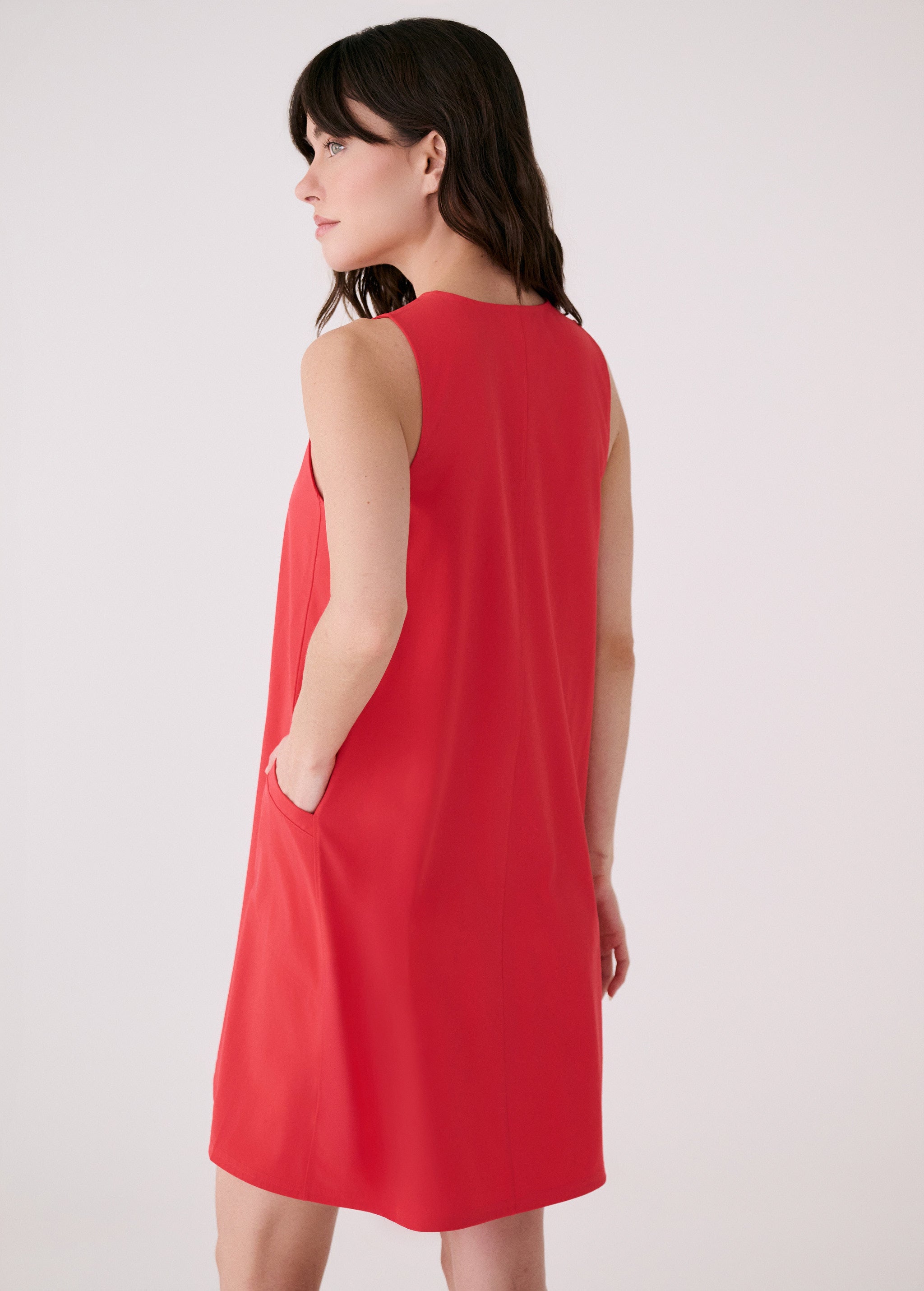 Lolë Olivie Swing Dress in Poppy red