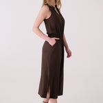 Lolë Olivie Midi Dress in Java dark brown