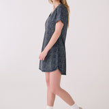 Lolë Olivie V Neck Dress in navy print