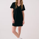 Lolë Olivie V Neck Dress in black