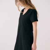 Lolë Olivie V Neck Dress in black